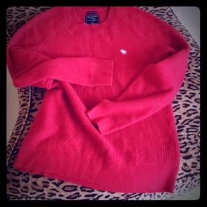 ABERCROMBIE 100% cashmere red sweater S